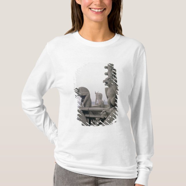 Wasserspeier auf der Balustrade von dem großen T-Shirt (Vorderseite)