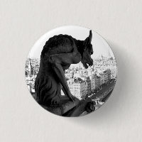 Wasserspeier-gotisches Knopf-Button