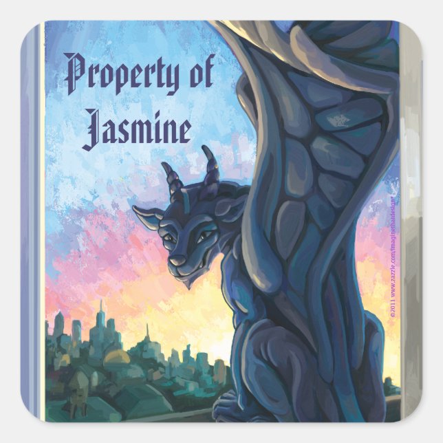 Wasserspeier-Kunst, Eigentum der Aufkleber (Vorderseite)