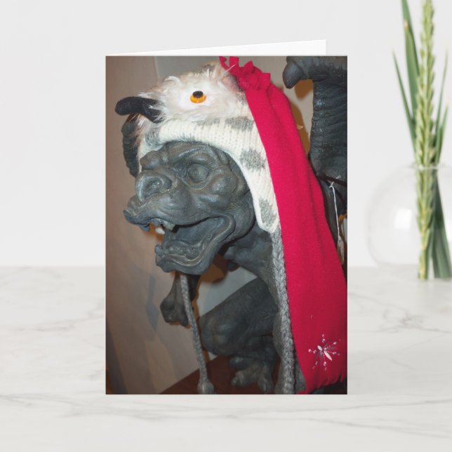 Wasserspeier-Weihnachtskarte Feiertagskarte (Vorderseite)