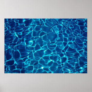 Wasserspiegelung im Schwimmbad, abstrakt Poster