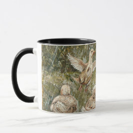 Wasserspiel Launiger Farmhaus-Entenfamilie-Teich Tasse