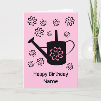 Wassersport Can Garden Blume Geburtstag Karte