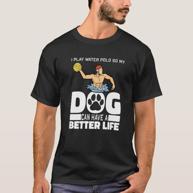 Wassersport Dog Player Wasserpolo T-Shirt (Vorderseite)