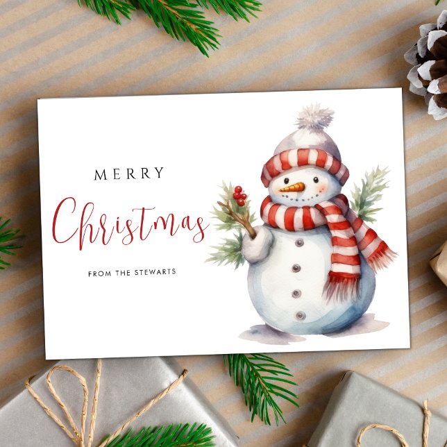 Wassersport Snowmen Frohe Weihnachten Moderner Url Karte (Von Creator hochgeladen)