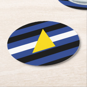 Wassersport-Stolzflagge Runder Pappuntersetzer