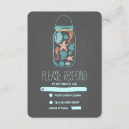 Wassersportmason jar Hochzeit RSVP-Karten RSVP Karte