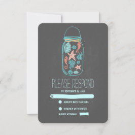 Wassersportmason jar Hochzeit RSVP-Karten RSVP Karte