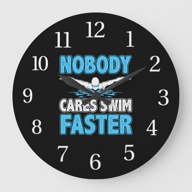 Wassersportschwimmtraining Schwimmer Schwimmen Große Wanduhr (Vorderseite)