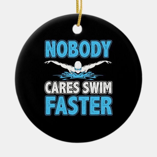 Wassersportschwimmtraining Schwimmer Schwimmen Keramik Ornament (Vorne)