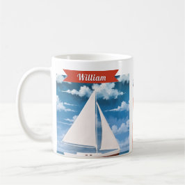 Wassersportsegelboot Personalisiert Zweifarbige Tasse