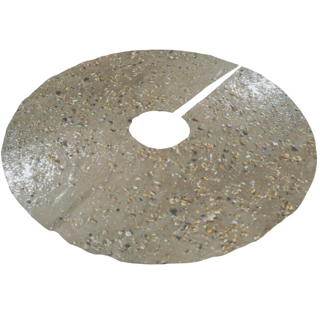 Wassersportzentrum Muscheln Beach Sand Summer Polyester Weihnachtsbaumdecke (Schrägansicht)