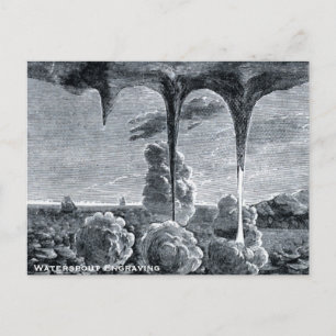 Wasserspout-Gravur Postkarte