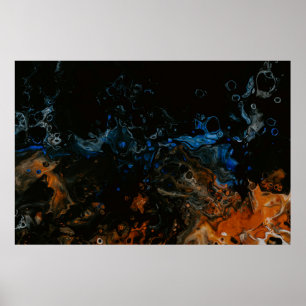 Wasserspritze in nah-up-Fotografie Poster