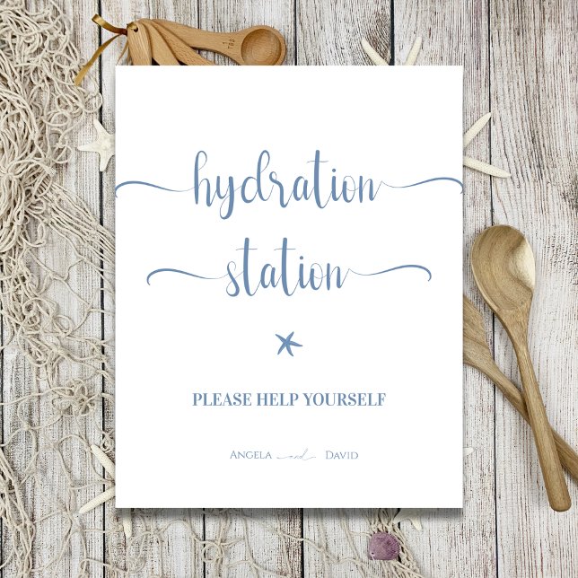 Wasserstation Blue Ocean Send Off Hochzeit Sockelschild (Von Creator hochgeladen)