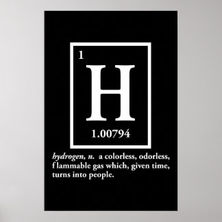 Wasserstoff - ein Gas, das zu Menschen wird Poster