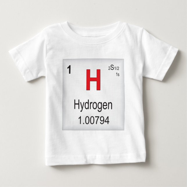 Wasserstoff-einzelnes Element des Periodensystems Baby T-shirt (Vorderseite)