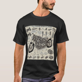 Wasserstoff-Motorrad-Motor T-Shirt