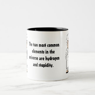 Wasserstoff und Dummheit Zweifarbige Tasse