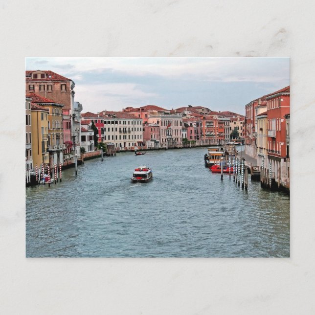 Wasserstraße von Venedig Postkarte (Vorderseite)