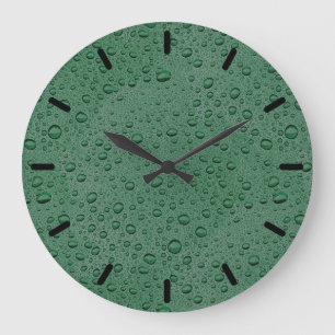 Wassertröpfchen Große Wanduhr