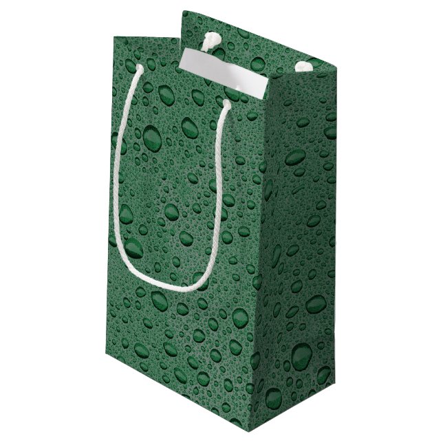 Wassertröpfchen Kleine Geschenktüte (Rückseite Schrägansicht)