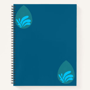 Wassertropfen abstrakt notizbuch