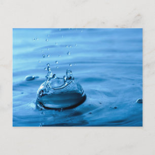 Wassertropfen Abstrakter Hintergrund abspülen Postkarte