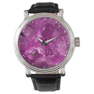Wassertropfen auf einer Blume, Kalifornien Armbanduhr