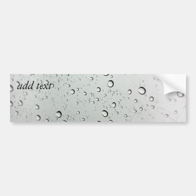 Wassertropfen auf Glas Autoaufkleber (Vorne)