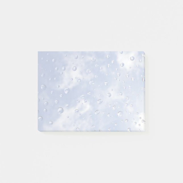 Wassertropfen auf Glas Post-it Klebezettel (Vorderseite)