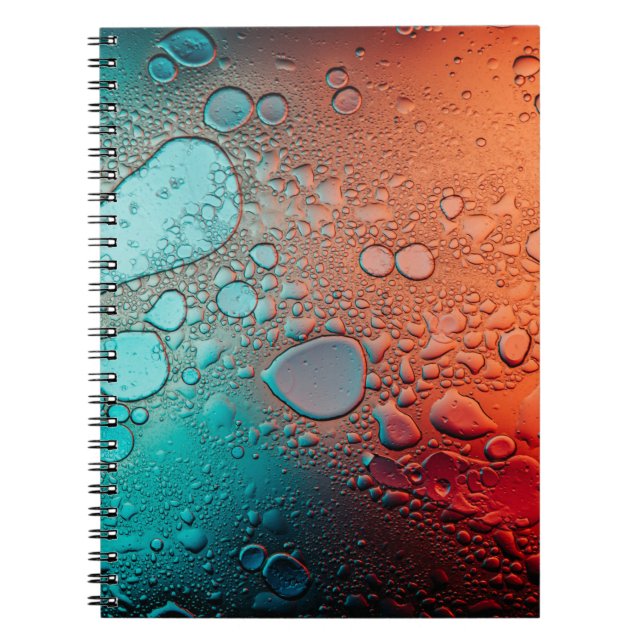 Wassertropfen auf Glasplatte Notizblock (Vorderseite)