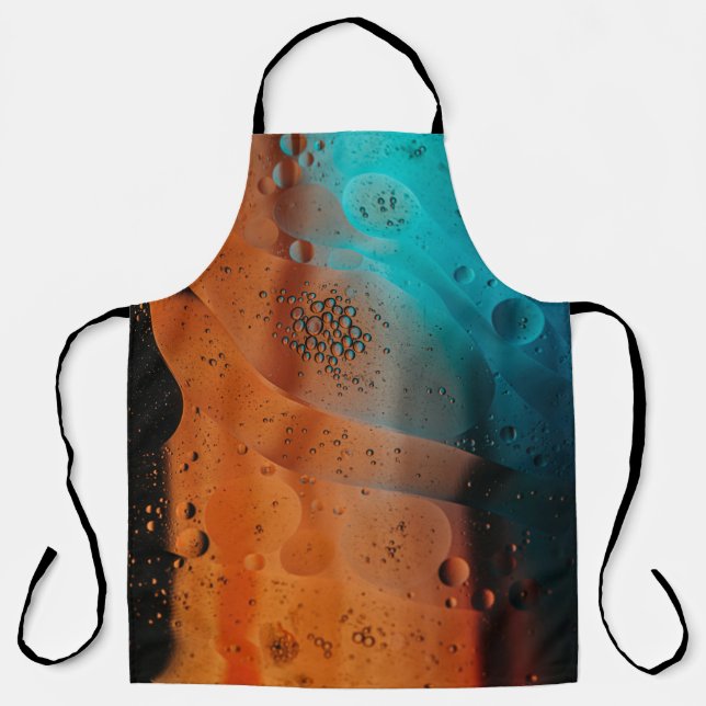 Wassertropfen auf Glasplatte Schürze (Vorderseite)