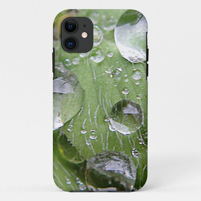 Wassertropfen auf grünem Blatt Case-Mate iPhone Hülle (Rückseite)