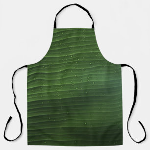 Wassertropfen auf grünem Blatt Schürze