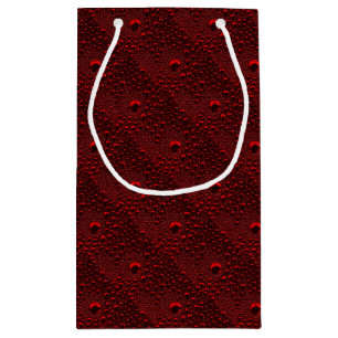 Wassertropfen auf Krimsonmetall Kleine Geschenktüte