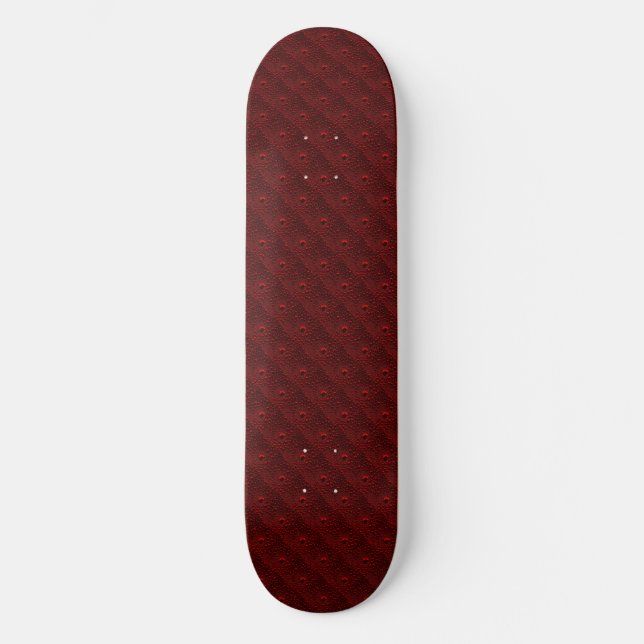 Wassertropfen auf Krimsonmetall Skateboard (Vorderseite)
