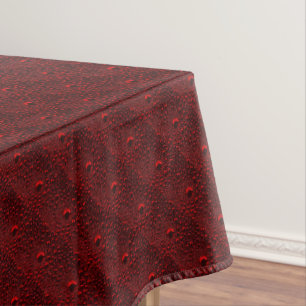 Wassertropfen auf Krimsonmetall Tischdecke