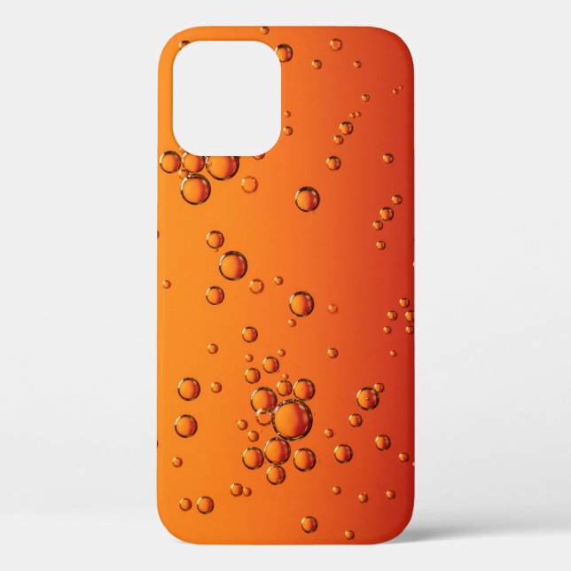 Wassertropfen auf orangefarbener Oberfläche Case-Mate iPhone Hülle (Rückseite)