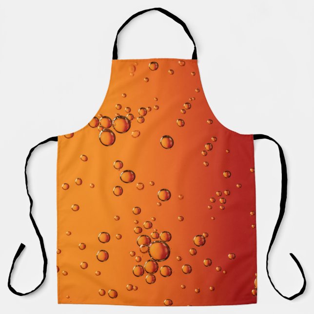 Wassertropfen auf orangefarbener Oberfläche Schürze (Vorderseite)