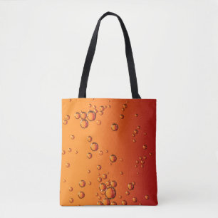 Wassertropfen auf orangefarbener Oberfläche Tasche
