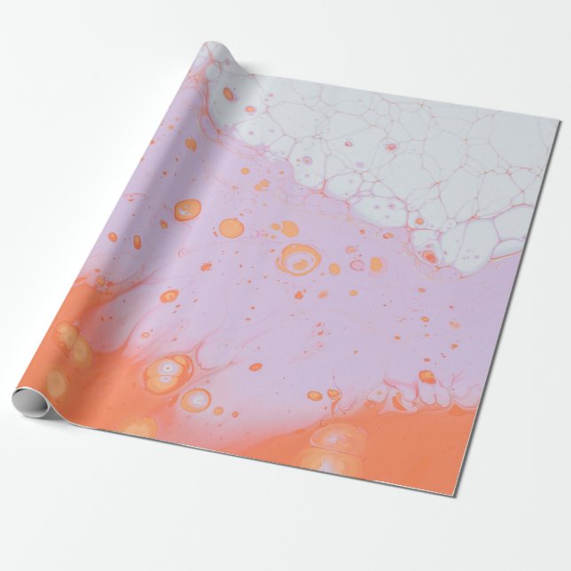 WASSERTROPFEN AUF ROTER OBERFLÄCHE GESCHENKPAPIER (Ungerollt)