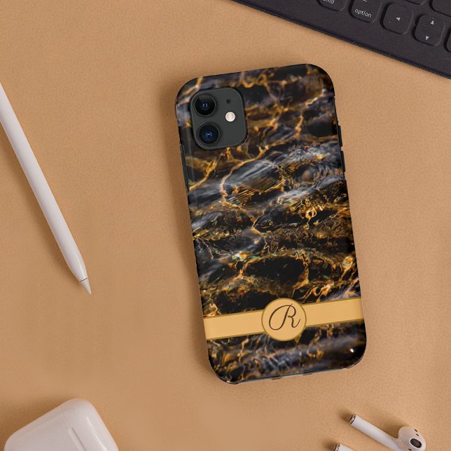 Wassertropfen auf Sand-Monogramm-Iphone-Fälle Case-Mate iPhone Hülle (Von Creator hochgeladen)