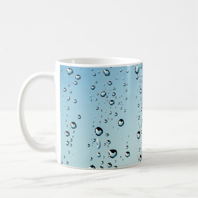 Wassertropfen Dampfglasglasgetränk Kaffeetasse (Links)