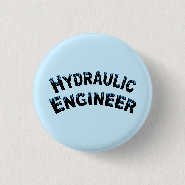 Wassertropfen für hydraulische Ingenieure Button (Vorderseite)