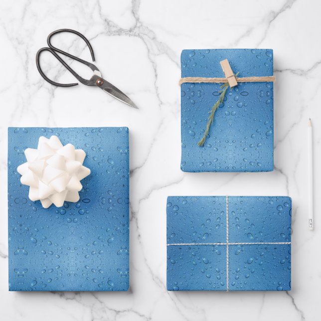 Wassertropfen gegen den blauen Himmel Geschenkpapier Set (Vorderseite)