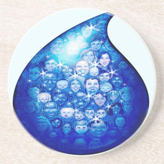 Wassertropfen Getränkeuntersetzer (Vorne)