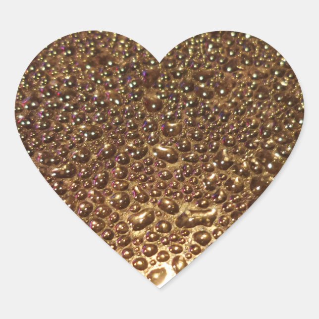 Wassertropfen Herzsticker Herz-Aufkleber (Vorderseite)