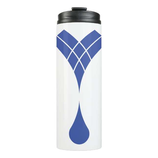 Wassertropfen-Logo auf thermischem Becher (Vorderseite)