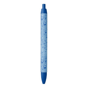 Wassertropfen Moderne Natur Aqua Blaue Vorlage Kugelschreiber